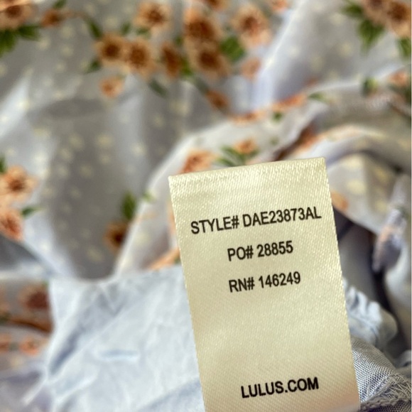 Lulu’s|Cairo Periwinkle Floral Print Ruffled Midi Dress,Polka Dot•Super Cute🫶🏻 - Picture 12 of 16